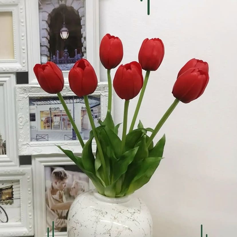 Искусственные цветы в Салавате | Цветы искусственные «Тюльпаны», красные, букет
