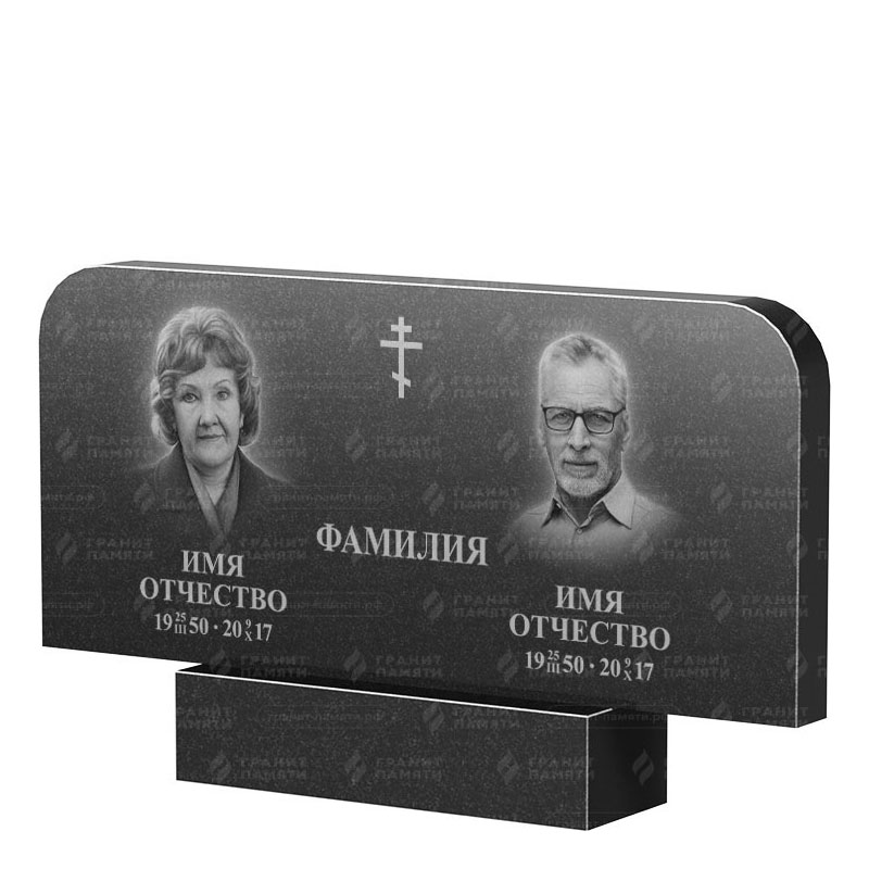 Памятники из гранита двойные в&nbsp;Салавате | Двойной гранитный памятник ФГ-254
