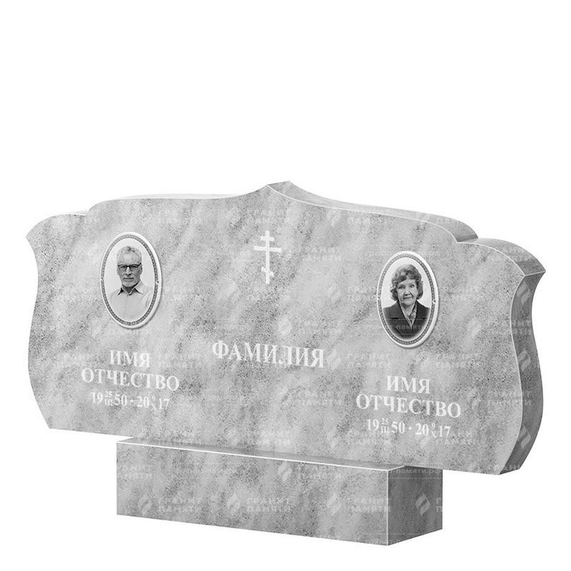Памятники из мрамора в&nbsp;Салавате | Двойной мраморный памятник ФМ-130