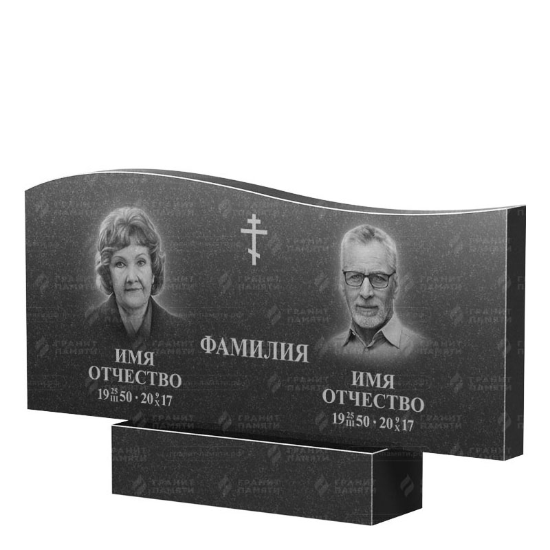 Памятники из гранита двойные в&nbsp;Салавате | Двойной гранитный памятник ФГ-255