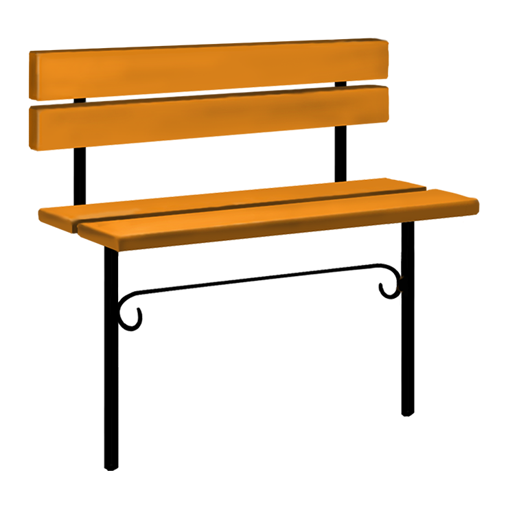 Металлические оградки, столы, скамейки в&nbsp;Салавате | Скамейка №4 со спинкой