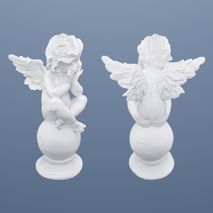 Скульптуры из искусственного мрамора в Салавате | Скульптура ангел на шаре №1