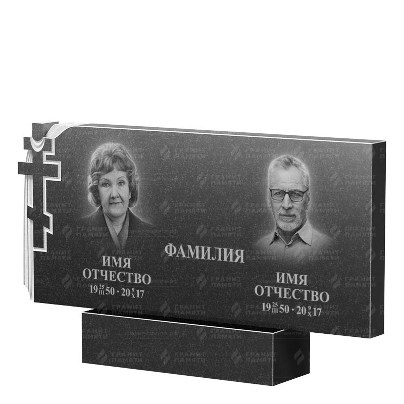 Памятники из гранита двойные в&nbsp;Салавате | Двойной гранитный памятник ФГ-139