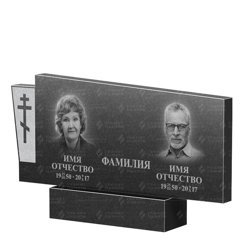 Памятники из гранита двойные в&nbsp;Салавате | Двойной гранитный памятник ФГ-137