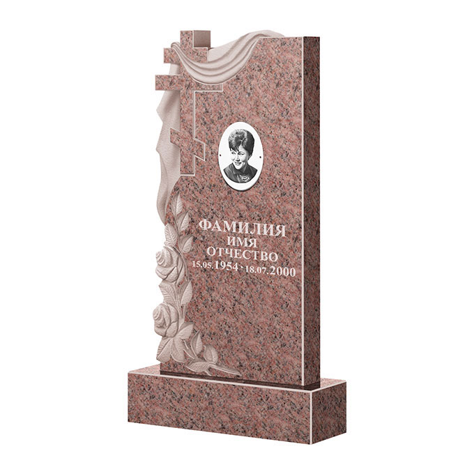 Гранитные памятники в&nbsp;Салавате | Памятник из гранита Розалия Pink ФГЦ-189