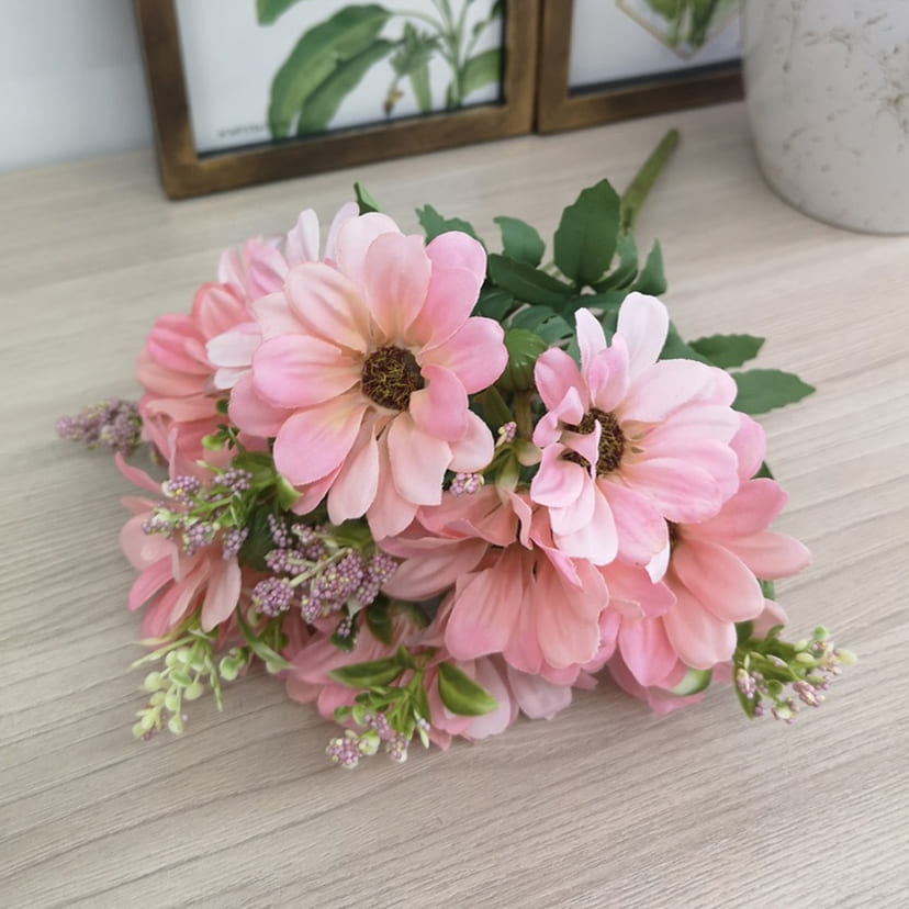 Искусственные цветы в Салавате | Цветы искусственные «Ромашки с бутонами», розовые, букет