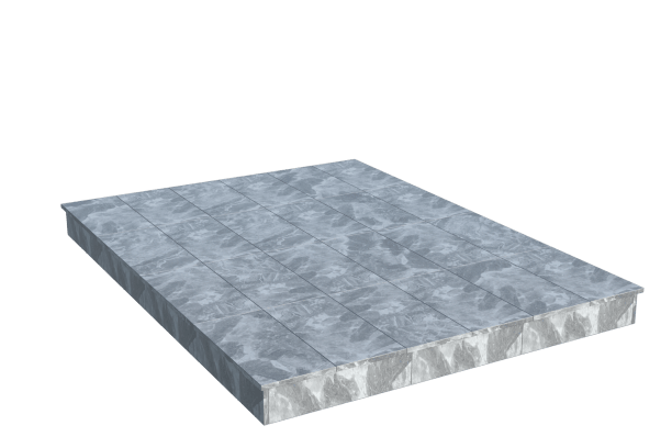 Площадки на могилу в&nbsp;Салавате | Площадка с вертикальной (15 см) мраморной облицовкой