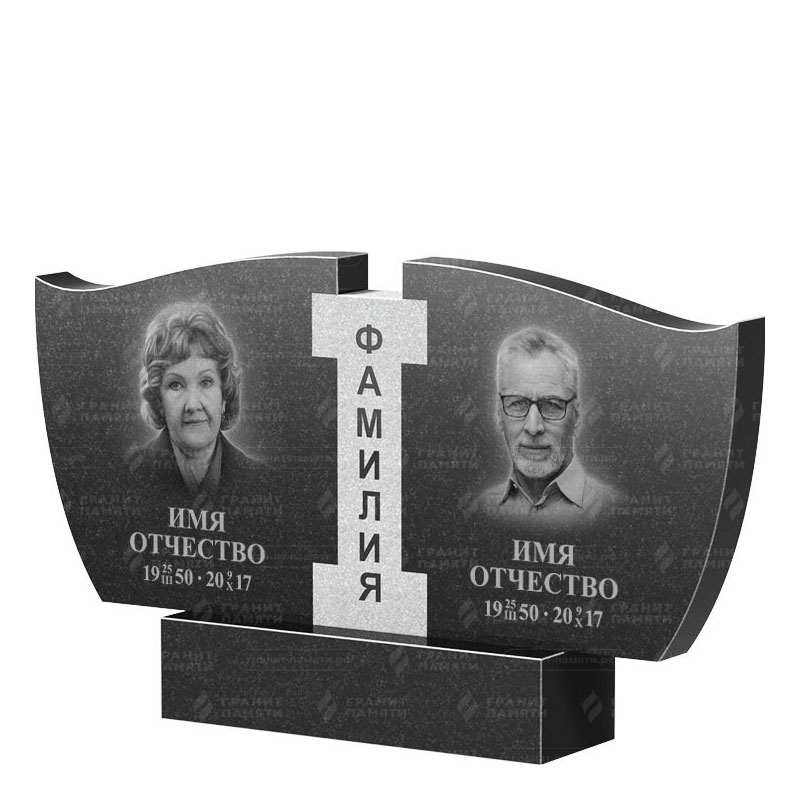 Памятники из гранита двойные в&nbsp;Салавате | Двойной гранитный памятник ФГ-138