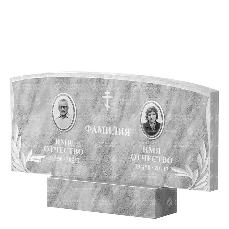 Памятники из мрамора в&nbsp;Салавате | Двойной мраморный памятник ФМ-135