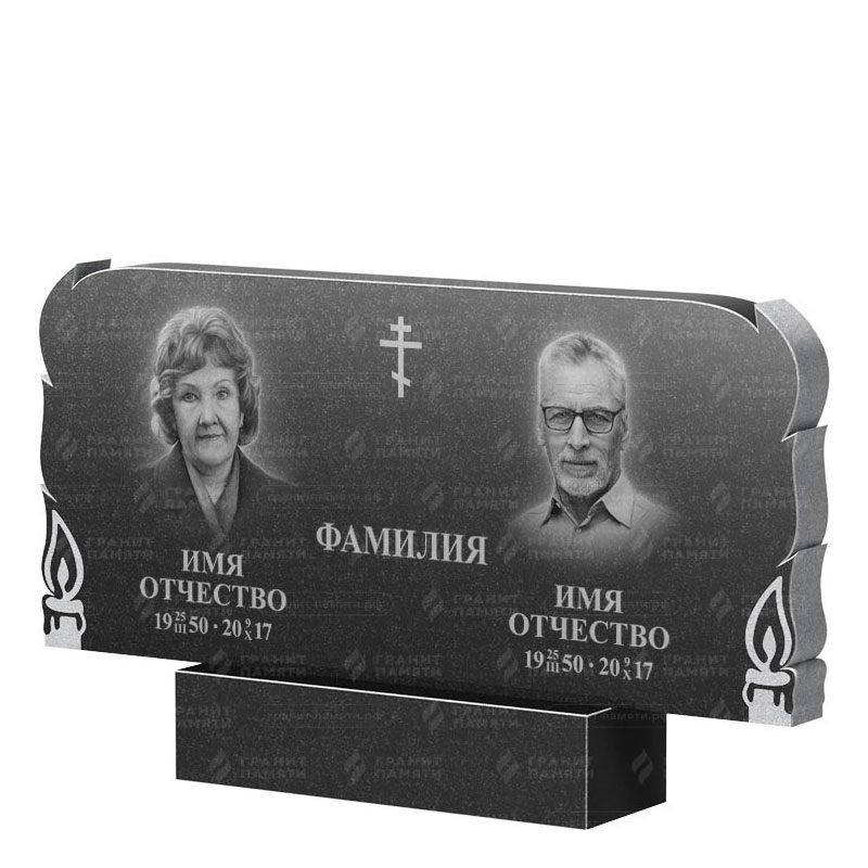 Памятники из гранита двойные в&nbsp;Салавате | Двойной гранитный памятник ФГ-133