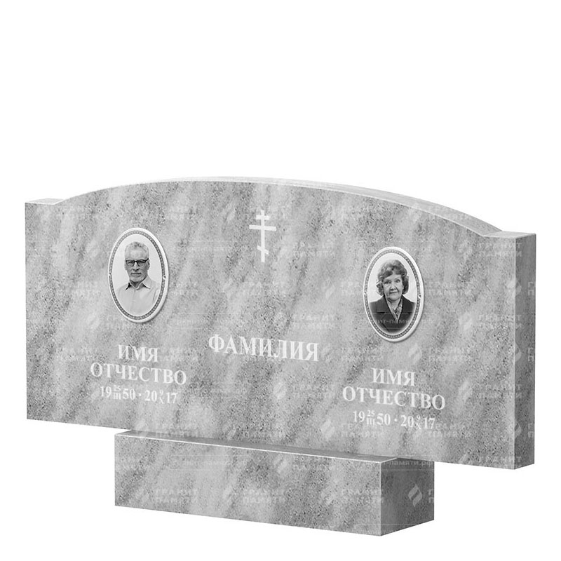Памятники из мрамора в&nbsp;Салавате | Двойной мраморный памятник ФМ-257