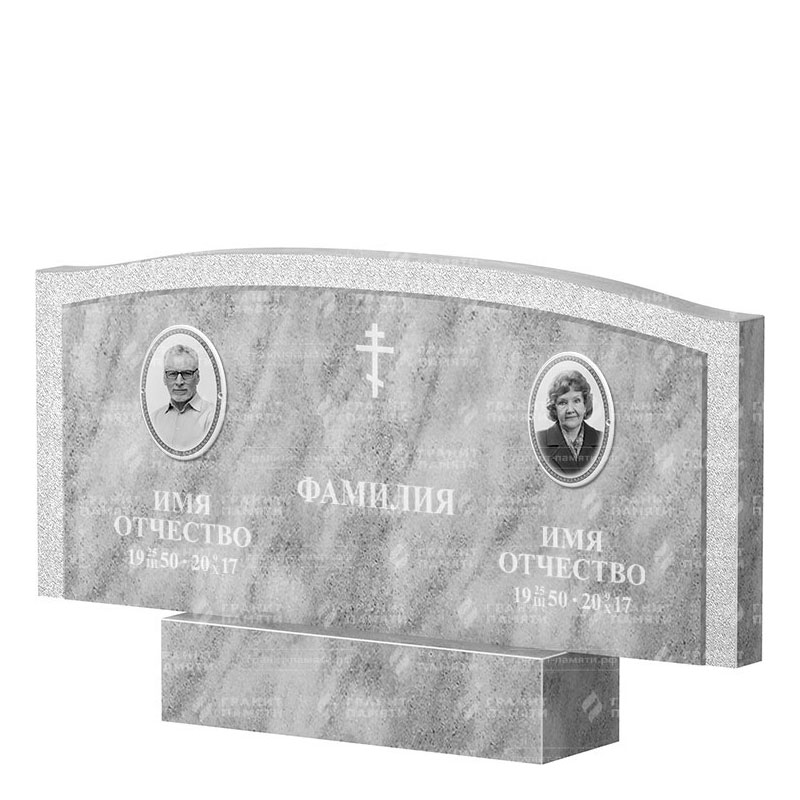 Памятники из мрамора в&nbsp;Салавате | Двойной мраморный памятник ФМ-131