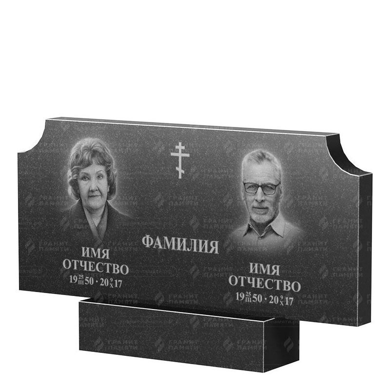 Памятники из гранита двойные в&nbsp;Салавате | Двойной гранитный памятник ФГ-253