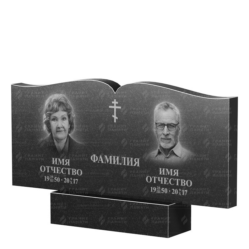 Гранитные памятники в&nbsp;Салавате | Двойной гранитный памятник ФГ-259
