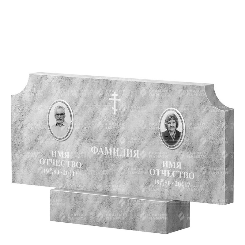 Памятники из мрамора в&nbsp;Салавате | Двойной мраморный памятник ФМ-253