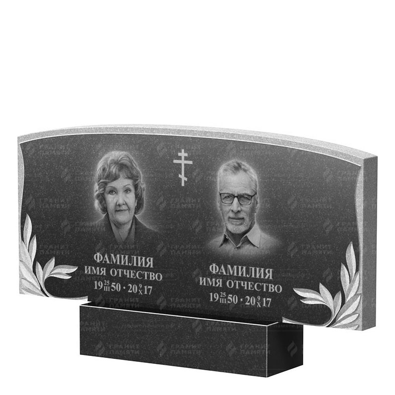 Памятники из гранита двойные в&nbsp;Салавате | Двойной гранитный памятник ФГ-135