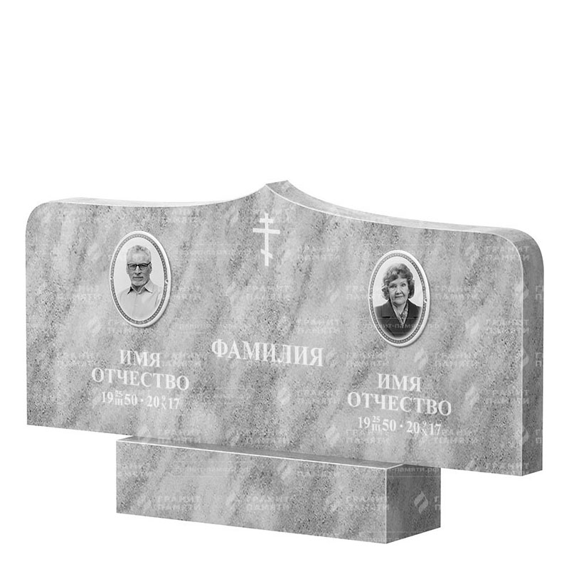 Памятники из мрамора в&nbsp;Салавате | Двойной мраморный памятник ФМ-260