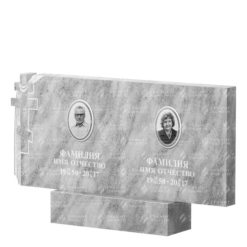 Памятники из мрамора в&nbsp;Салавате | Двойной мраморный памятник ФМ-139