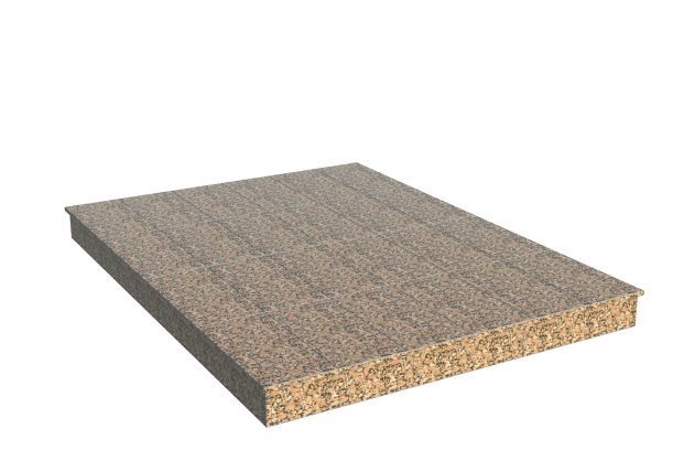 Площадки на могилу в&nbsp;Салавате | Площадка с вертикальной (15 см) облицовкой Южно-султаевским гранитом