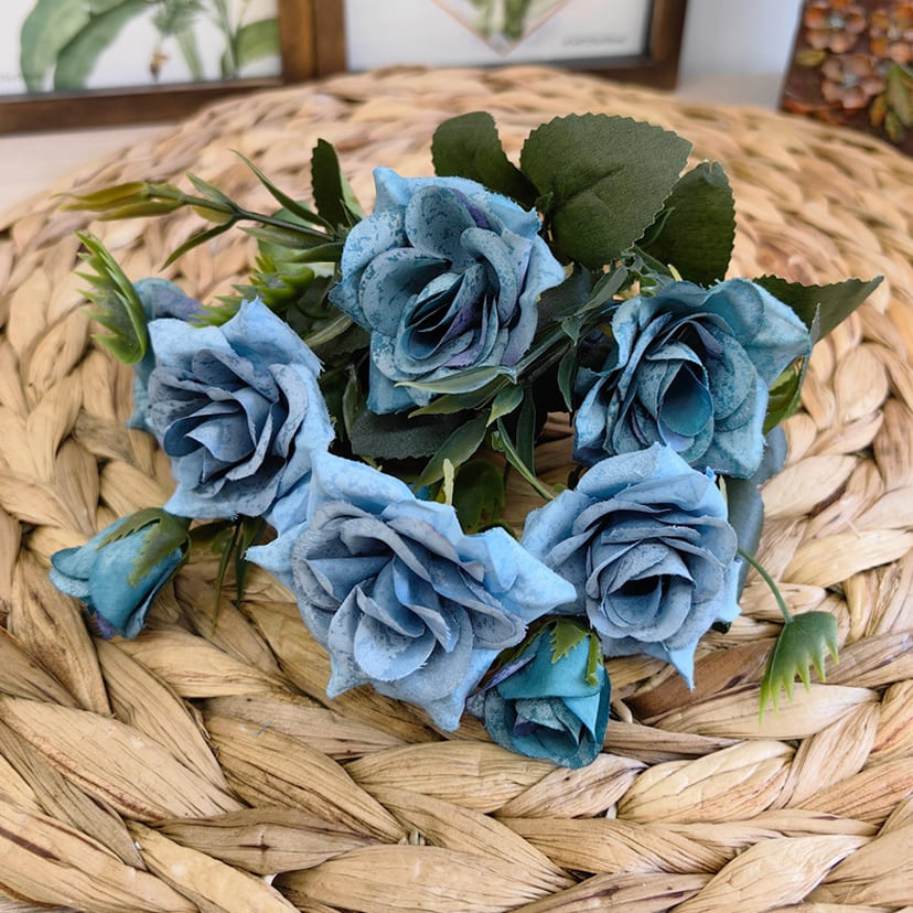 Искусственные цветы в Салавате | Цветы искусственные «Розы», синие, букет