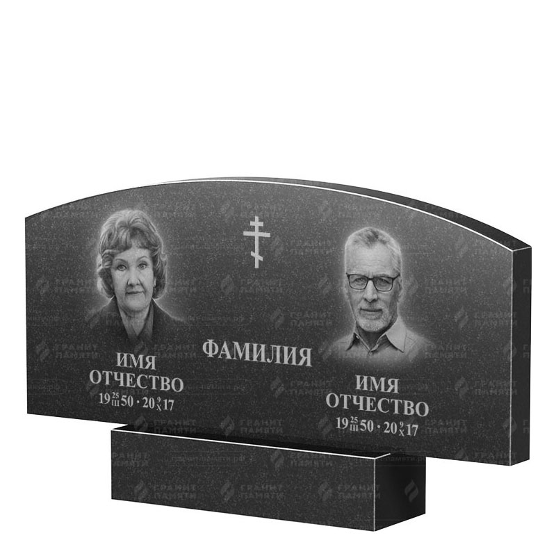 Памятники из гранита двойные в&nbsp;Салавате | Двойной гранитный памятник ФГ-256