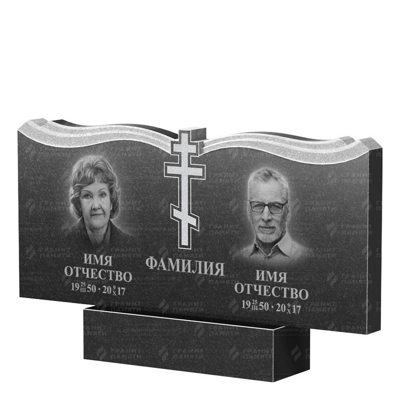 Гранитные памятники в&nbsp;Салавате | Двойной гранитный памятник ФГ-262