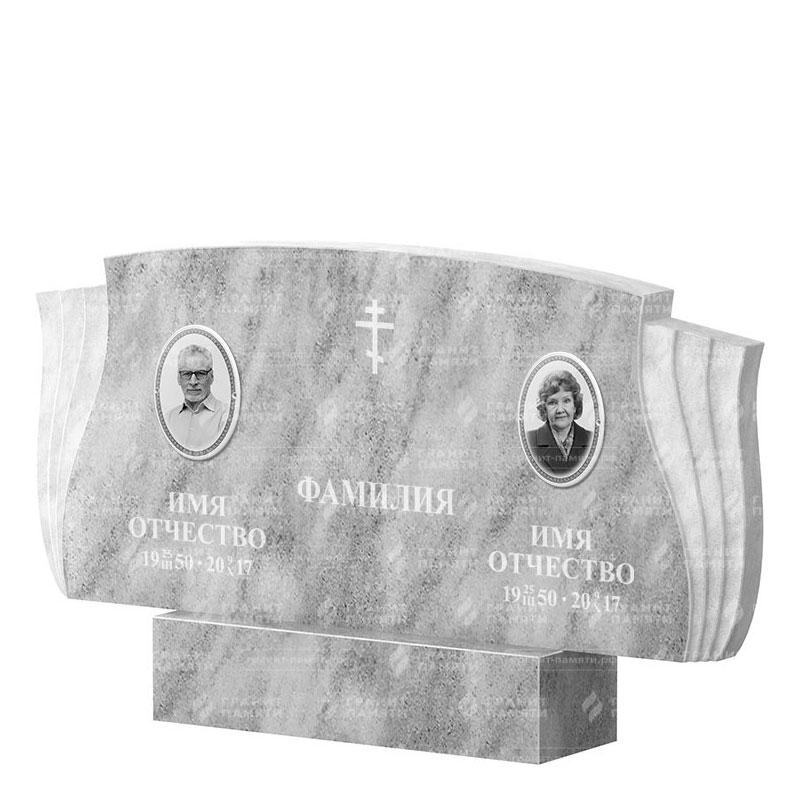 Памятники из мрамора в&nbsp;Салавате | Двойной мраморный памятник ФМ-264