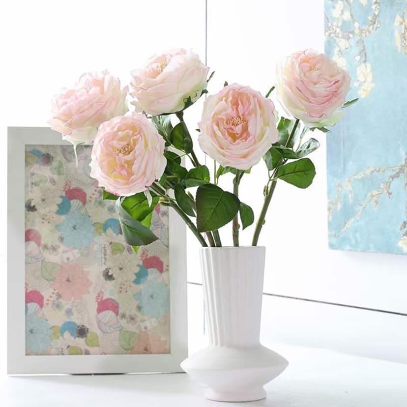 Искусственные цветы в Салавате | Цветок искусственный «Роза пионовидная», молочно-розовая, одиночный