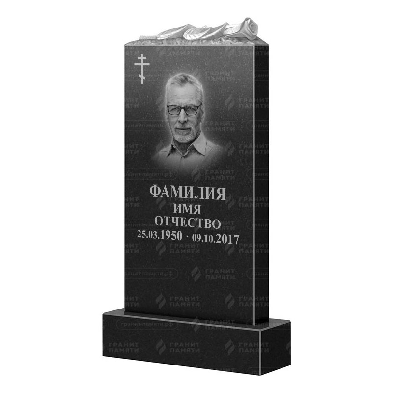 Памятники из гранита с цветами в&nbsp;Салавате | Гранитный памятник ФГ-105
