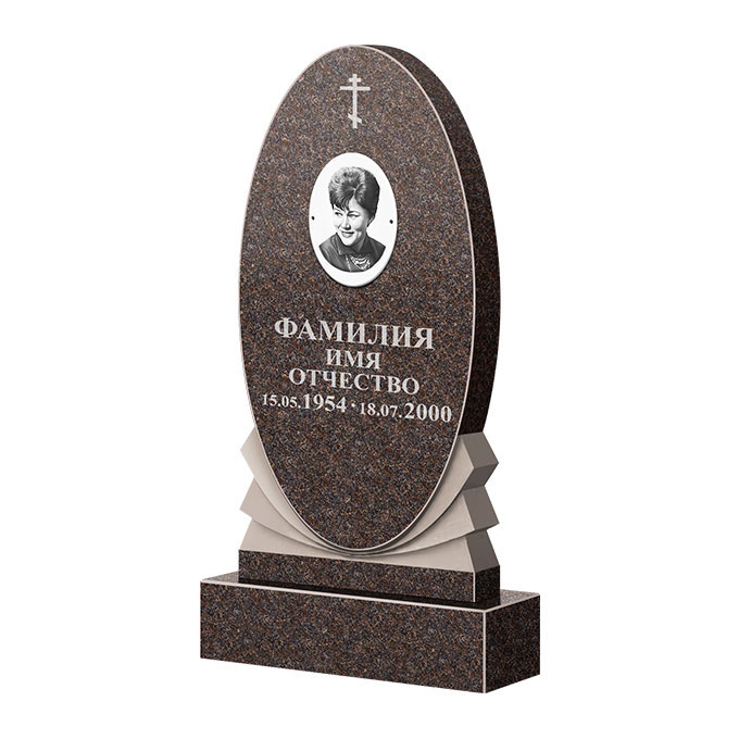 Памятники из цветного гранита в&nbsp;Салавате | Памятник из гранита Карел Brown ФГЦ-068