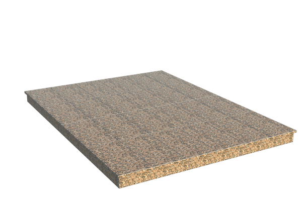 Площадки на могилу в&nbsp;Салавате | Площадка с вертикальной (10 см) облицовкой Южно-султаевским гранитом