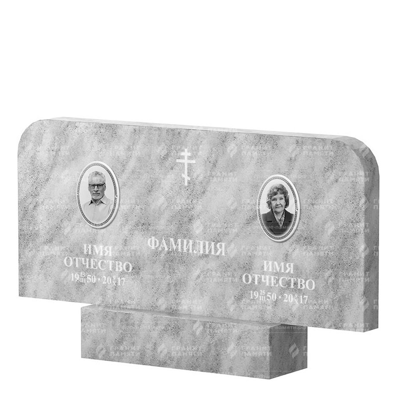 Памятники из мрамора в&nbsp;Салавате | Двойной мраморный памятник ФМ-254