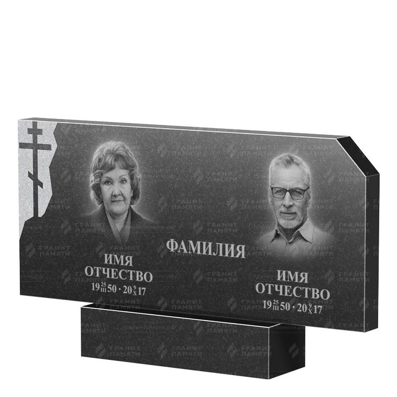 Памятники из гранита двойные в&nbsp;Салавате | Двойной гранитный памятник ФГ-134
