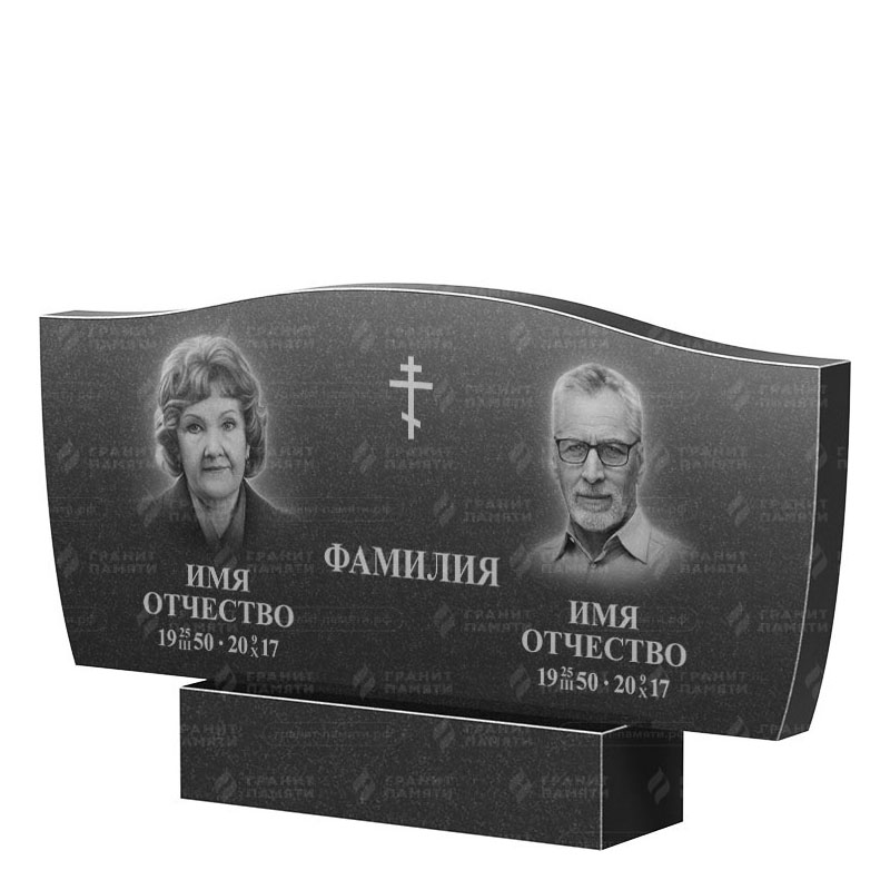 Памятники из гранита двойные в&nbsp;Салавате | Двойной гранитный памятник ФГ-258