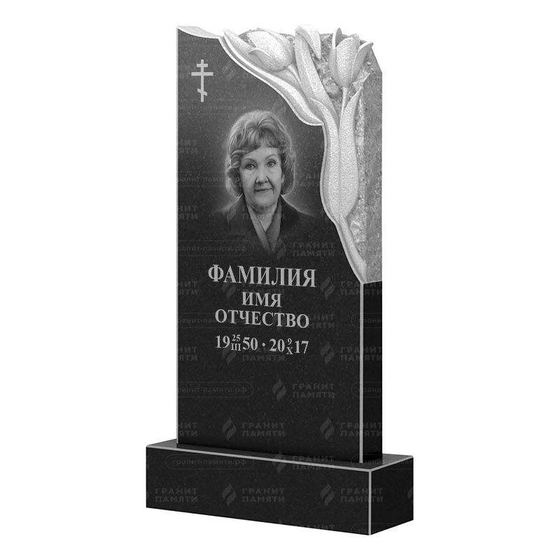 Памятники из гранита с цветами в&nbsp;Салавате | Гранитный памятник ФГ-113