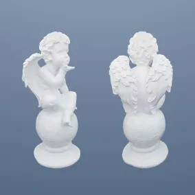 Скульптуры из искусственного мрамора на памятник | Скульптура ангел на шаре №2